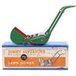 Dinky: A boxed Dinky Supertoys, Lawn Mower, 751, with grass box, in original box.