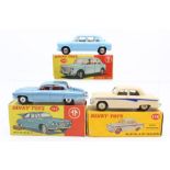 Dinky: A collection of three boxed Dinky Toys, to comprise: Morris 1100, 140, blue body; Jaguar Mark