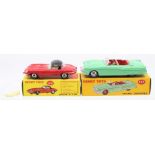 Dinky: A boxed Dinky Toys, 120, Jaguar 'E' Type, red body with detachable hood, slight tear to one