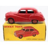 Dinky: A boxed, Dinky Toys, Austin Somerset Saloon, 40J, red body, box slightly crushed and