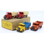 Dinky: A trade box, Dinky Toys, comprising four, 25M, Bedford End Tipper, two examples in red and