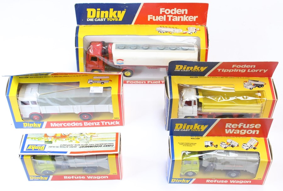 Dinky: A collection of assorted boxed, Dinky Toys, to comprise: Refuse Wagon, 978 (2); Mercedes Benz