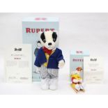 Steiff: A boxed Steiff, Rupert Classic, Bill Badger. Limited Edition 470/1500, EAN 653636, white,