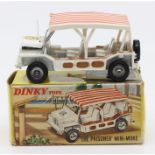 Dinky: A boxed Dinky Toys, Mini-Moke, 'The Prisoner', 106, missing rear spare wheel cover, white