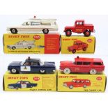 Dinky: A collection of four boxed Dinky Toys, to comprise: Mersey Tunnel Police Van, 255, red