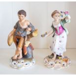 A pair of Royal Crown Derby figures of 'Spring' and 'Summer',