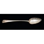 A George III silver basting spoon, Richard Crossley, London 1799, Old English pattern with