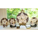 A group of English porcelain dessert and tea wares,