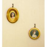 A group of four various portrait miniatures,