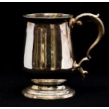 A George III silver half pint mug, Peter & Ann Bateman, London 1796, of baluster form with scroll