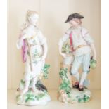 A pair of Derby porcelain allegorical figures,