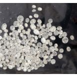 A mixed lot of brilliant cut diamonds various sizes, total carat weight 4.41ct