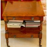 A pair of reproduction mahogany cross-banded low occasional or side tables,