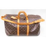 louis Vuitton- A louis Vuitton monogram 'keep-all bandouliere', monogrammed exterior trimmed with