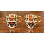 Two Abbeydale Imari porcelain breakfast cups, decorated with the 'Chrysanthemum' pattern.