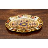 A Royal Crown Derby Imari porcelain miniature oval dish,11cm.