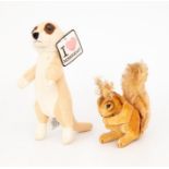 A Squirrel soft toy and Meerkat soft toy (2)