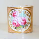 A Derby porcelain coffee can,