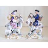A pair of Continental porcelain figures of The Welch Tailor and his Wife,