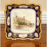 A Royal Worcester dish by James Stinton,