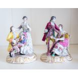 A German porcelain figure group of a courting couple,
