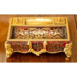 A French gilt metal and boulle desk standish,
