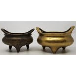 Two Chinese  bronze censors (2)