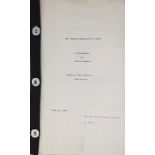An original script for the film "The French Lieutenant's Woman", dated June 29, 1979, title page and