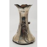 An Arts and Crafts silver vase, by John Round & Son Ltd, assayed Sheffield 1905, of inverted trumpet