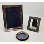A rectangular silver photograph frame, by Carr's of Sheffield Ltd, Sheffield 1992, with easel