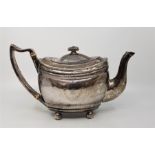 A George III silver tea pot, by Samuel & George Whitford, London 1804, of ovoid form, with swan neck