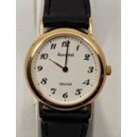 An Accurist 9ct. gold ladies' wrist watch, c.1995, quartz movement, having signed white Arabic