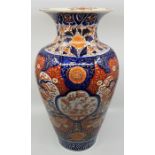 A large Japanese Imari vase, height 47cm.