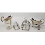 An Edwardian Scottish silver four section toast rack, by Mackay & Chisholm, assayed Edinburgh