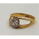 An 18ct. gold diamond solitaire ring, set round brilliant cut diamond (approx. weight 0.25