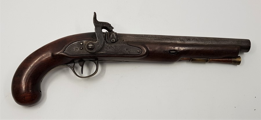 An 18th cent  percussion pistol