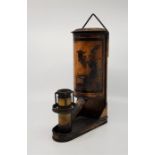A 19th century Toleware student lamp, height 29.5cm
