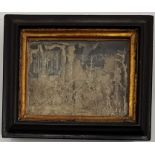 A 19th cent bread carving picture in ebonised frame