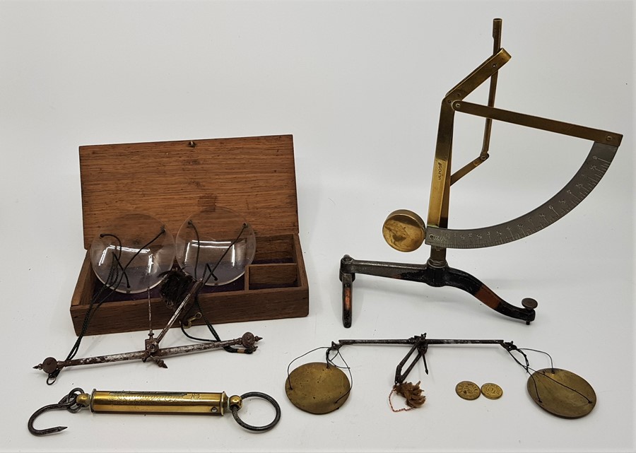 An interesting collection of 19th century brass and other collectibles, to include; Cased beam - Image 5 of 5