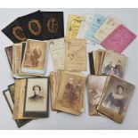 A collection of 19th century portrait photographs. (qty).