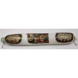 A 19th century Nailsea style glass rolling pin