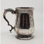 A George III silver baluster form christening mug, by John King (probably), assayed London 1773,
