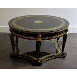 An Empire style coffee table, height 53cm x diameter 100cm