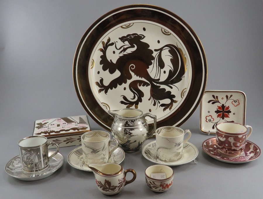 A group of early twentieth century art deco period Grays Pottery lustre wares, c. 1910-30. To