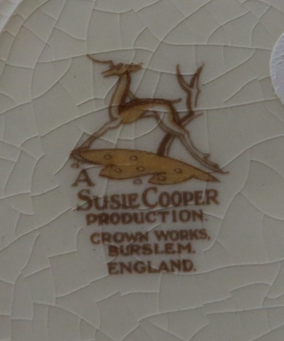 A mixed group of early twentieth century art deco period Susie Cooper, Crown Works Burslem plates, - Image 4 of 4