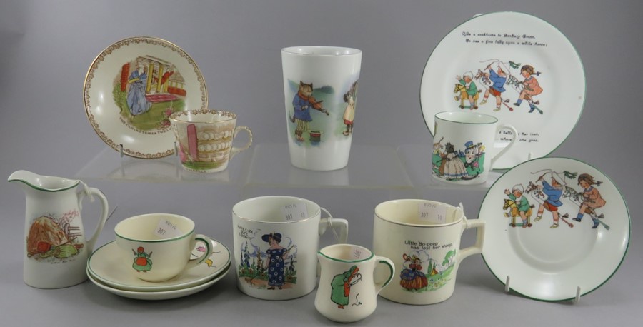 A group of late nineteenth, early twentieth century transfer-printed child’s tea wares, c. 1880-