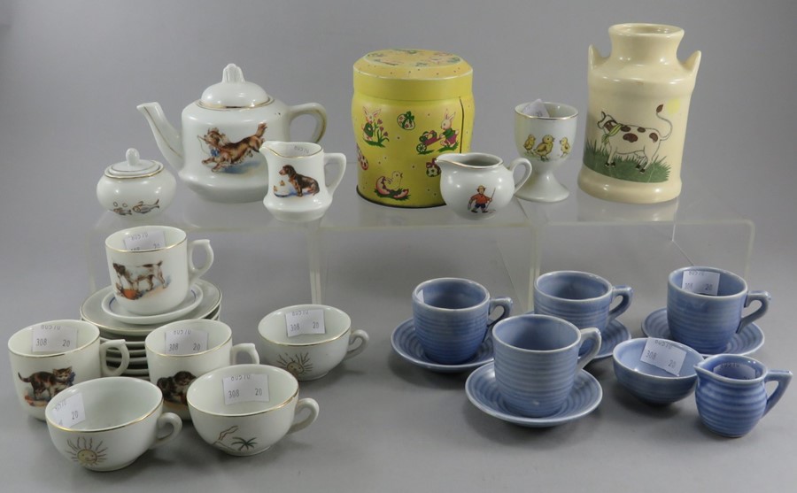 A group of early twentieth century transfer-printed child’s tea wares, c. 1920-60. To include: a