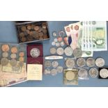 UK and World Coins, includes small amount of pre 20 & pre 47, 1951 crown in original red box with