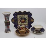A group of British pottery and porcelain, 19th to 20th Century, including an English Ironstone Imari