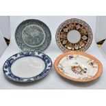 A collection of 19th Century plates, including Derby, Davenport and other decorative's mostly AF